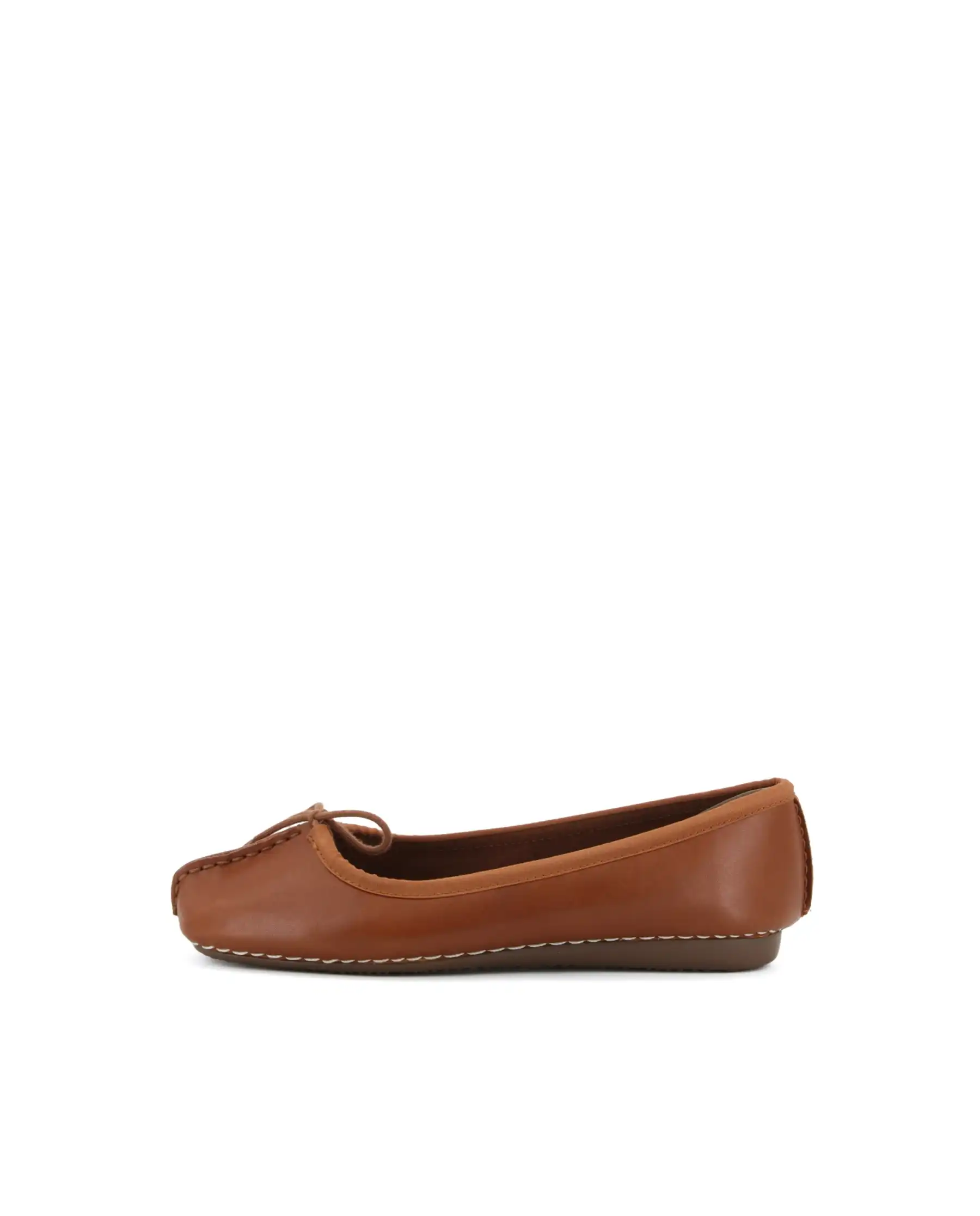 CLARKS BALLERINE FRECKLE MARRONE
