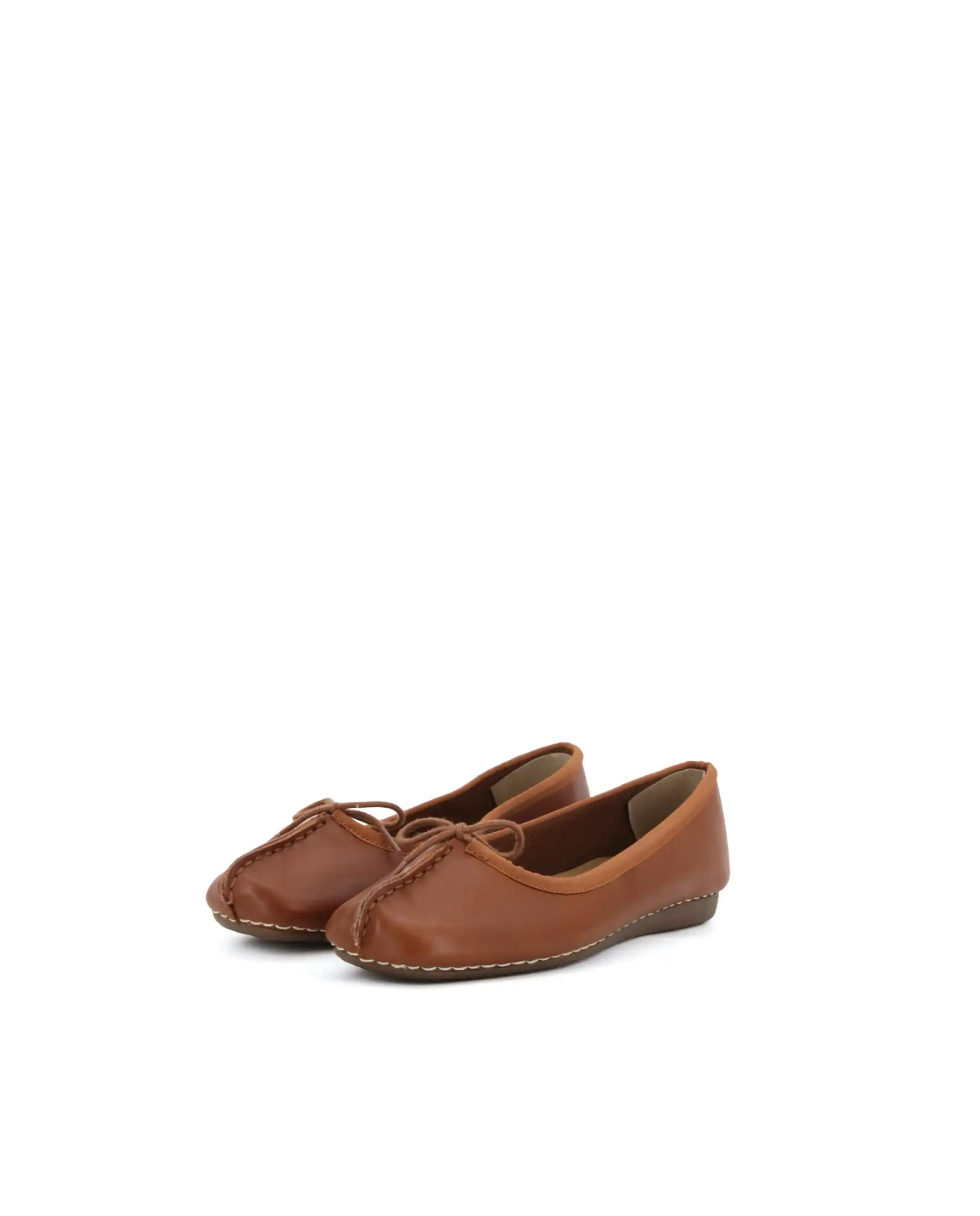 CLARKS BALLERINE FRECKLE MARRONE