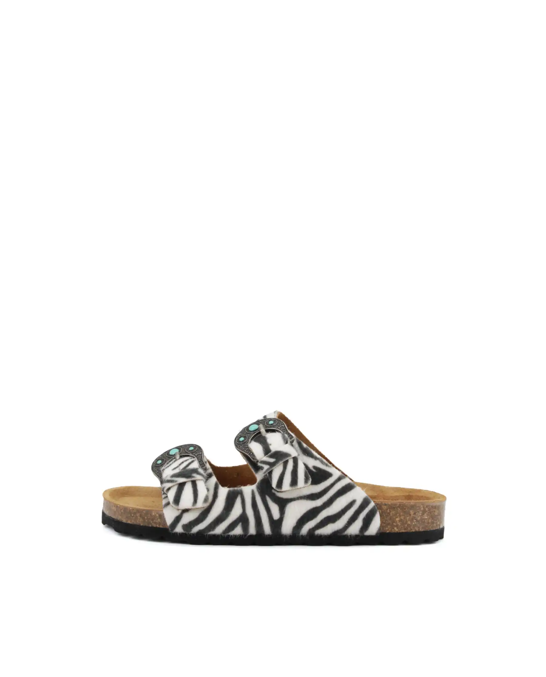 TAJI CIABATTINE BUCKLE ZEBRA