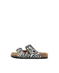TAJI CIABATTINE BUCKLE ZEBRA