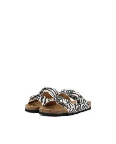 TAJI CIABATTINE BUCKLE ZEBRA