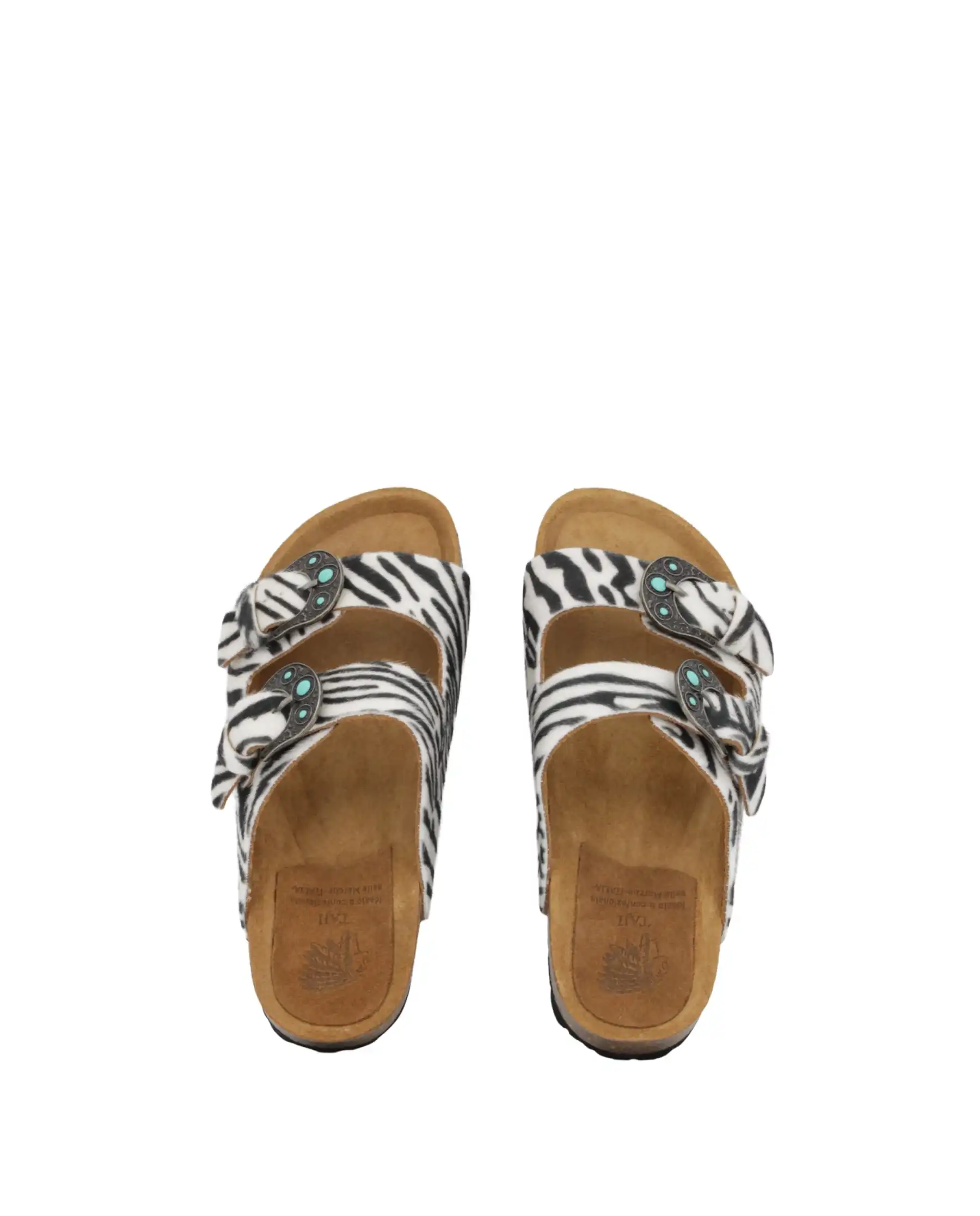 TAJI CIABATTINE BUCKLE ZEBRA