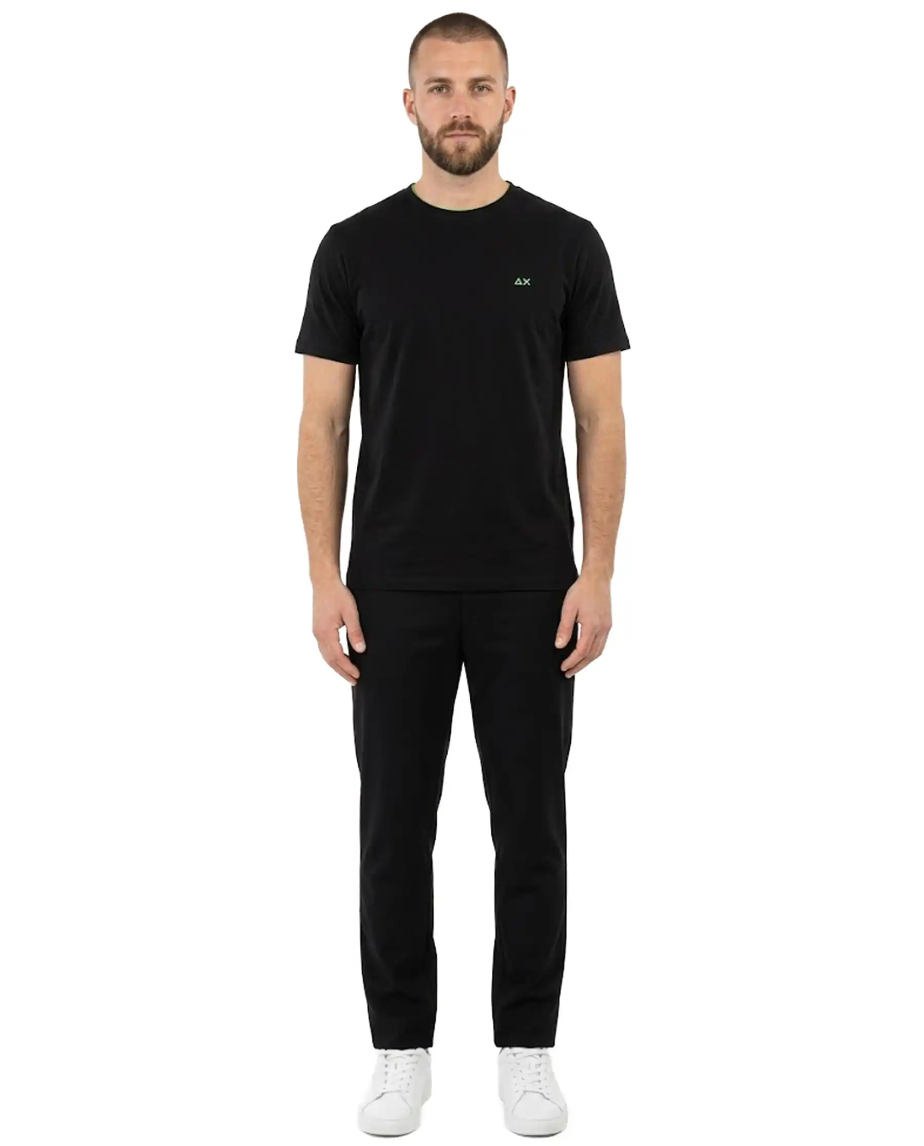 SUN 68 T-SHIRT PIQUET NERO