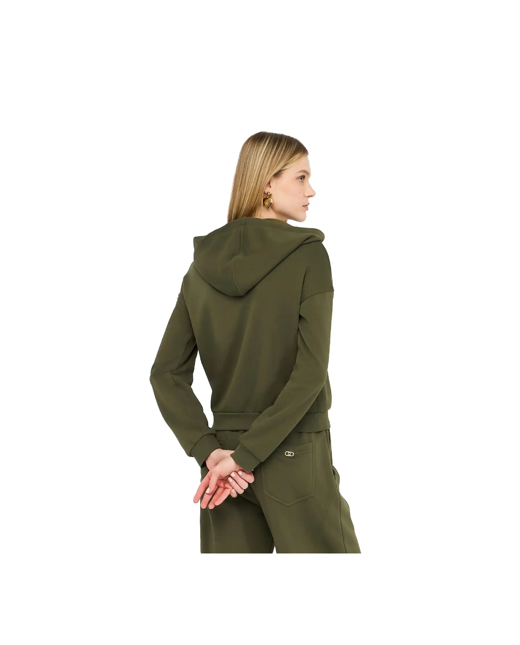 LIU JO FELPA VERDE MILITARE