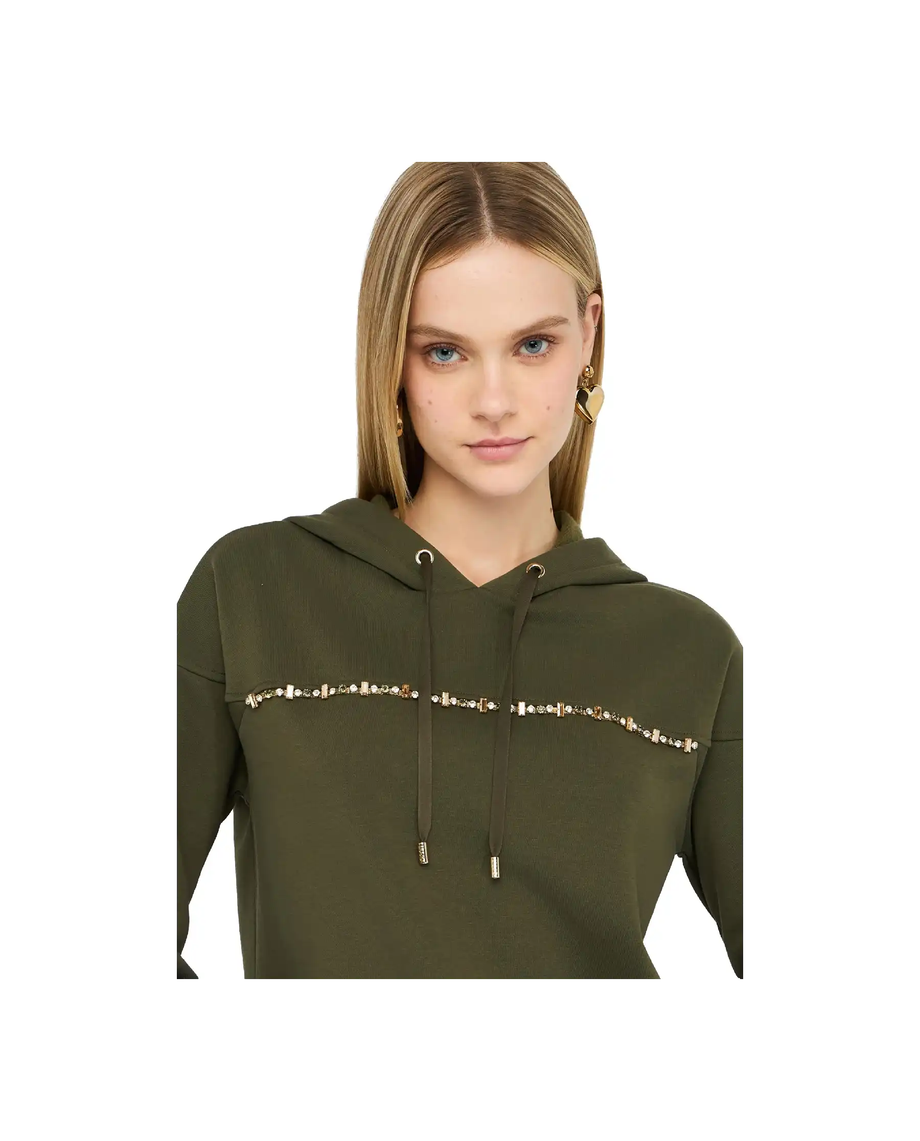 LIU JO FELPA VERDE MILITARE