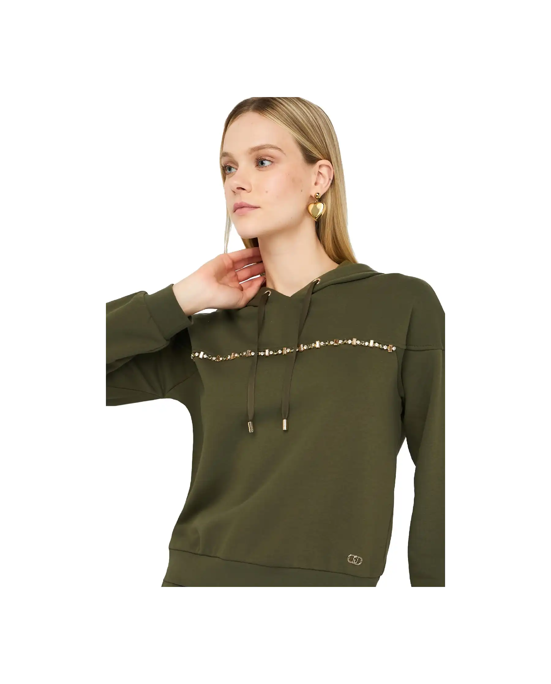 LIU JO FELPA VERDE MILITARE