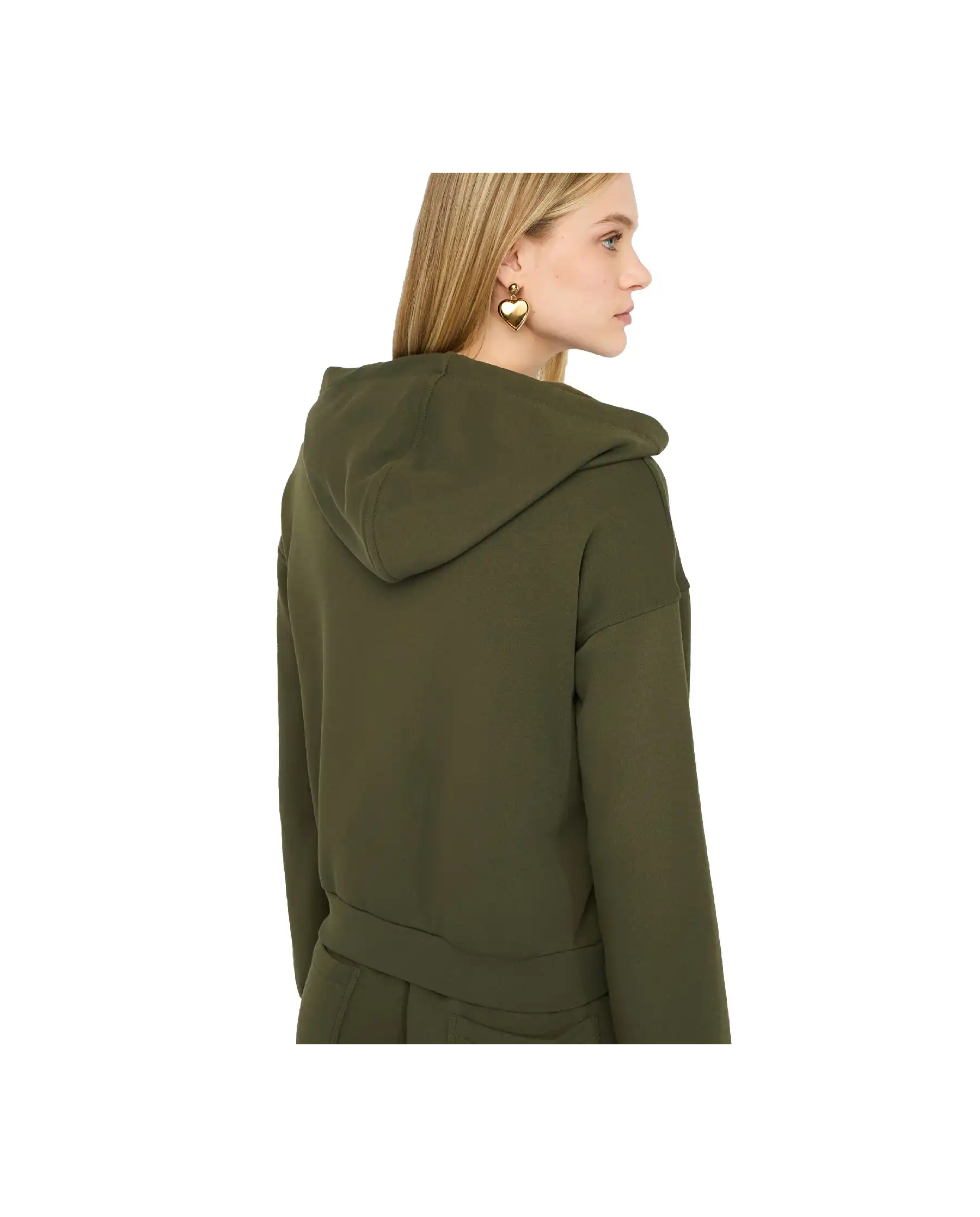 LIU JO FELPA VERDE MILITARE