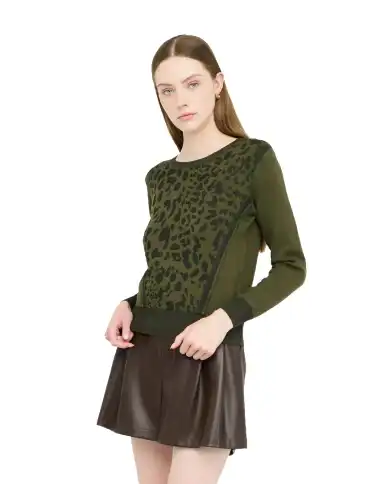 LIU JO MAGLIA VERDE MILITARE