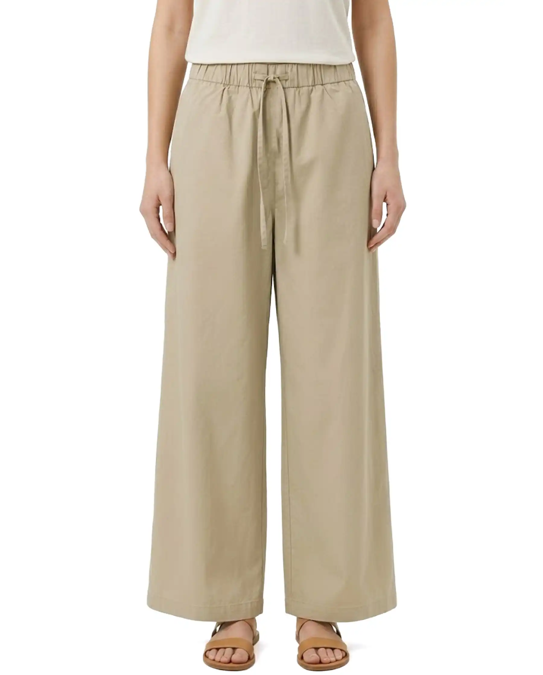 SUN 68 PANTALONI GAMBA LARGA BEIGE