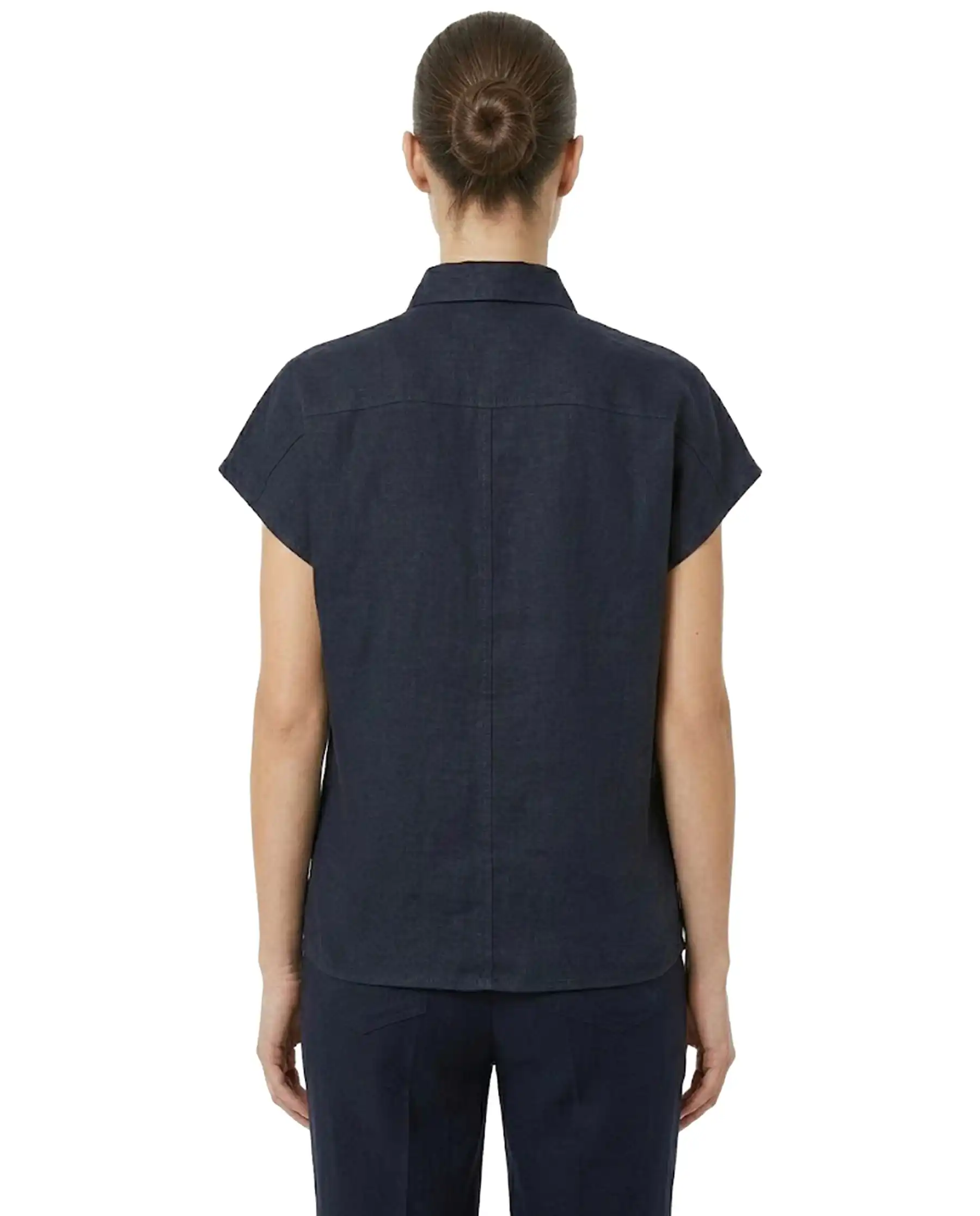 SUN 68 CAMICIA A MANICHE CORTE SLEEVES BLU