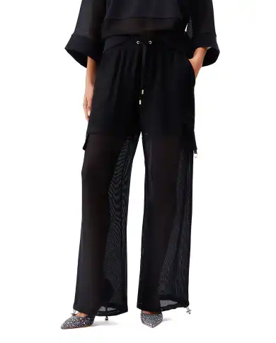 LIU JO PANTALONI CARGO NERO