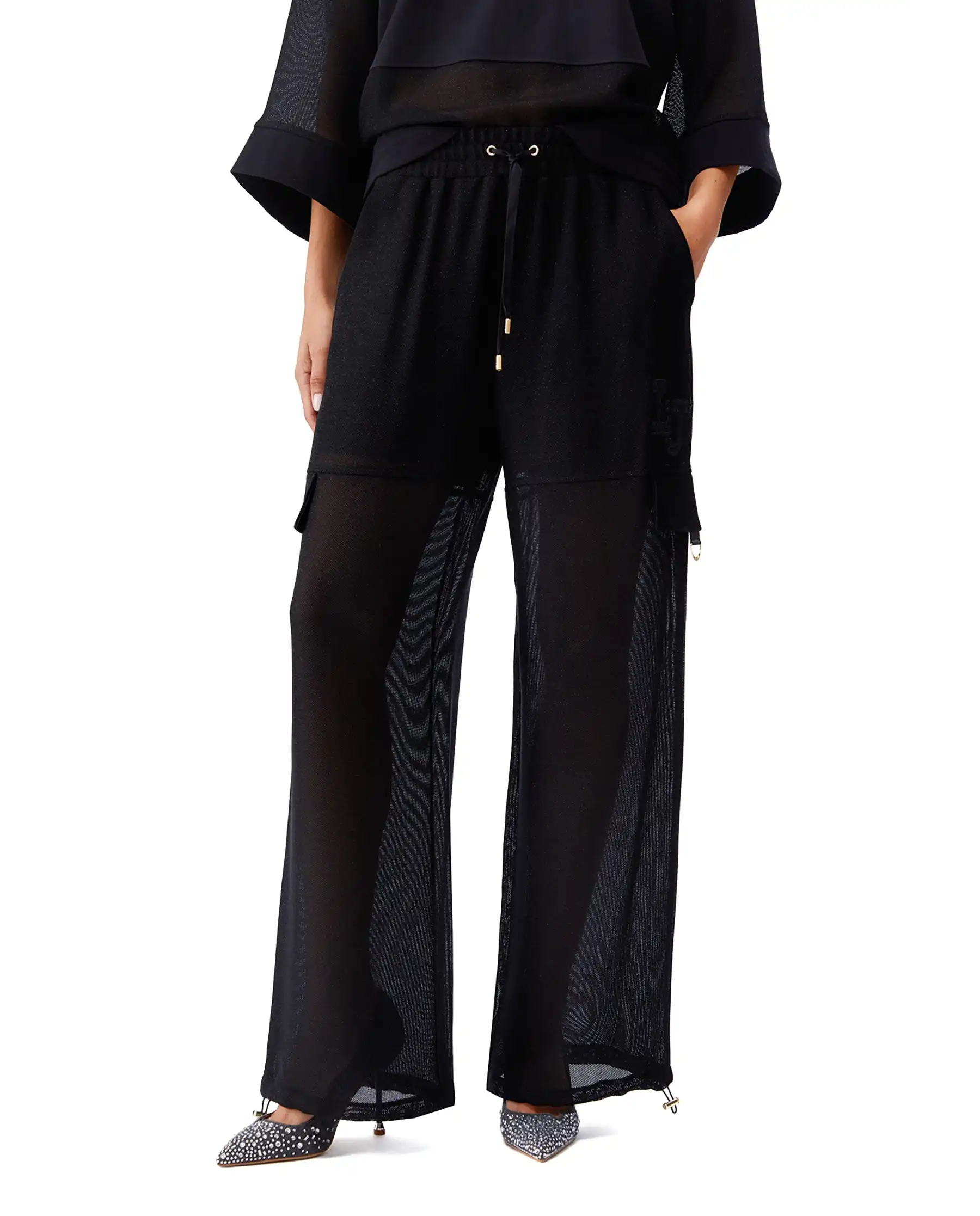 LIU JO PANTALONI CARGO NERO
