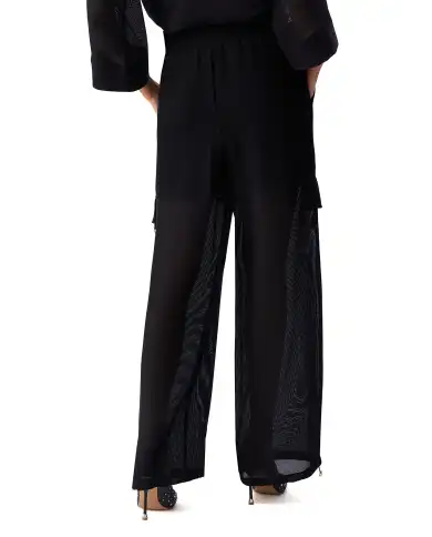 LIU JO PANTALONI CARGO NERO