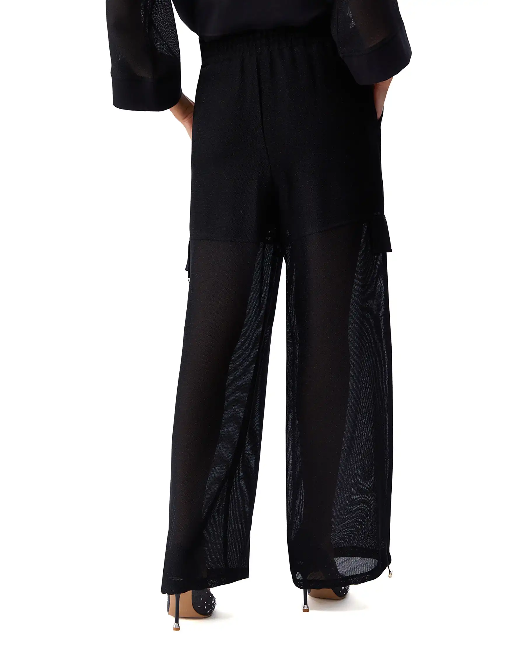 LIU JO PANTALONI CARGO NERO