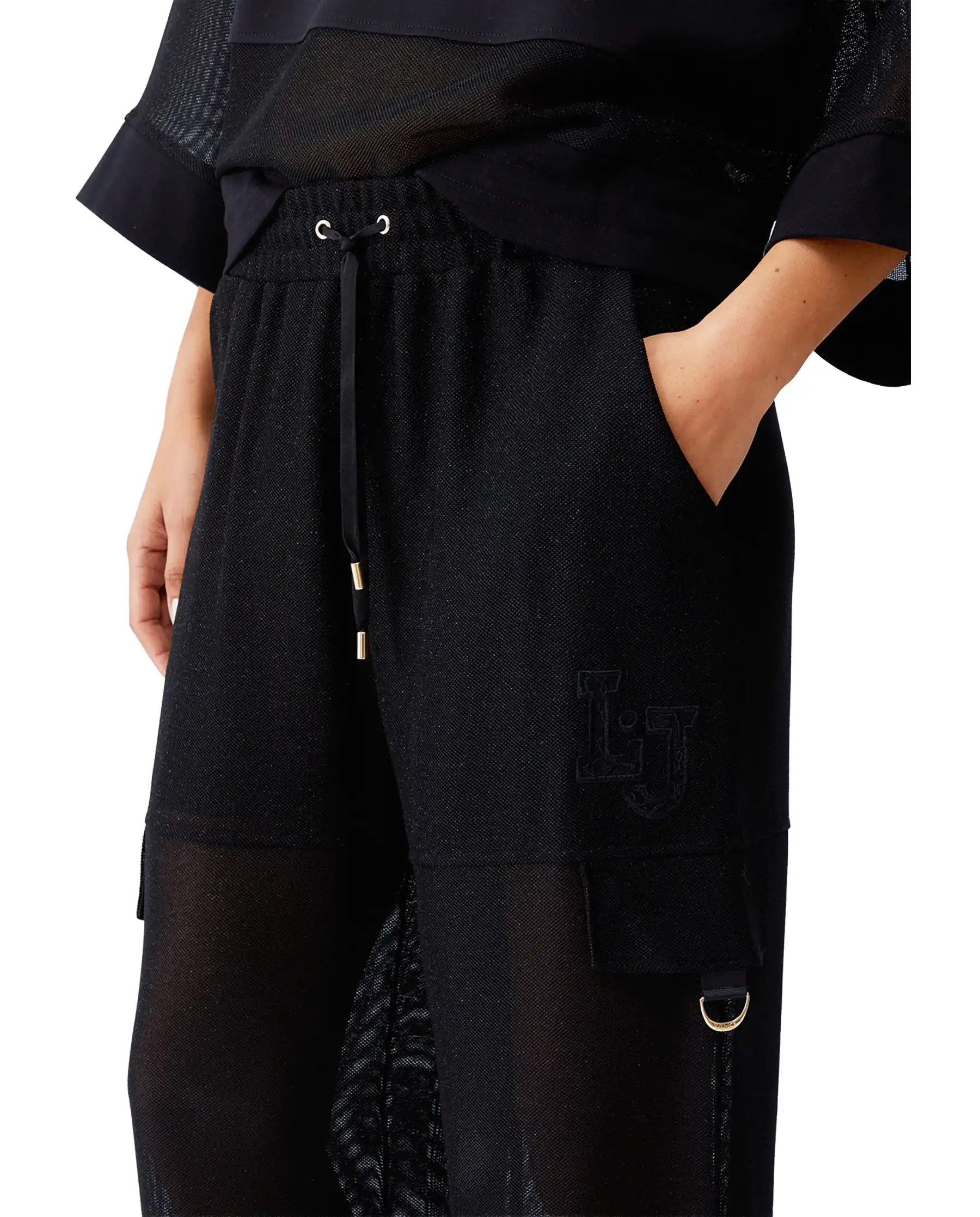 LIU JO PANTALONI CARGO NERO