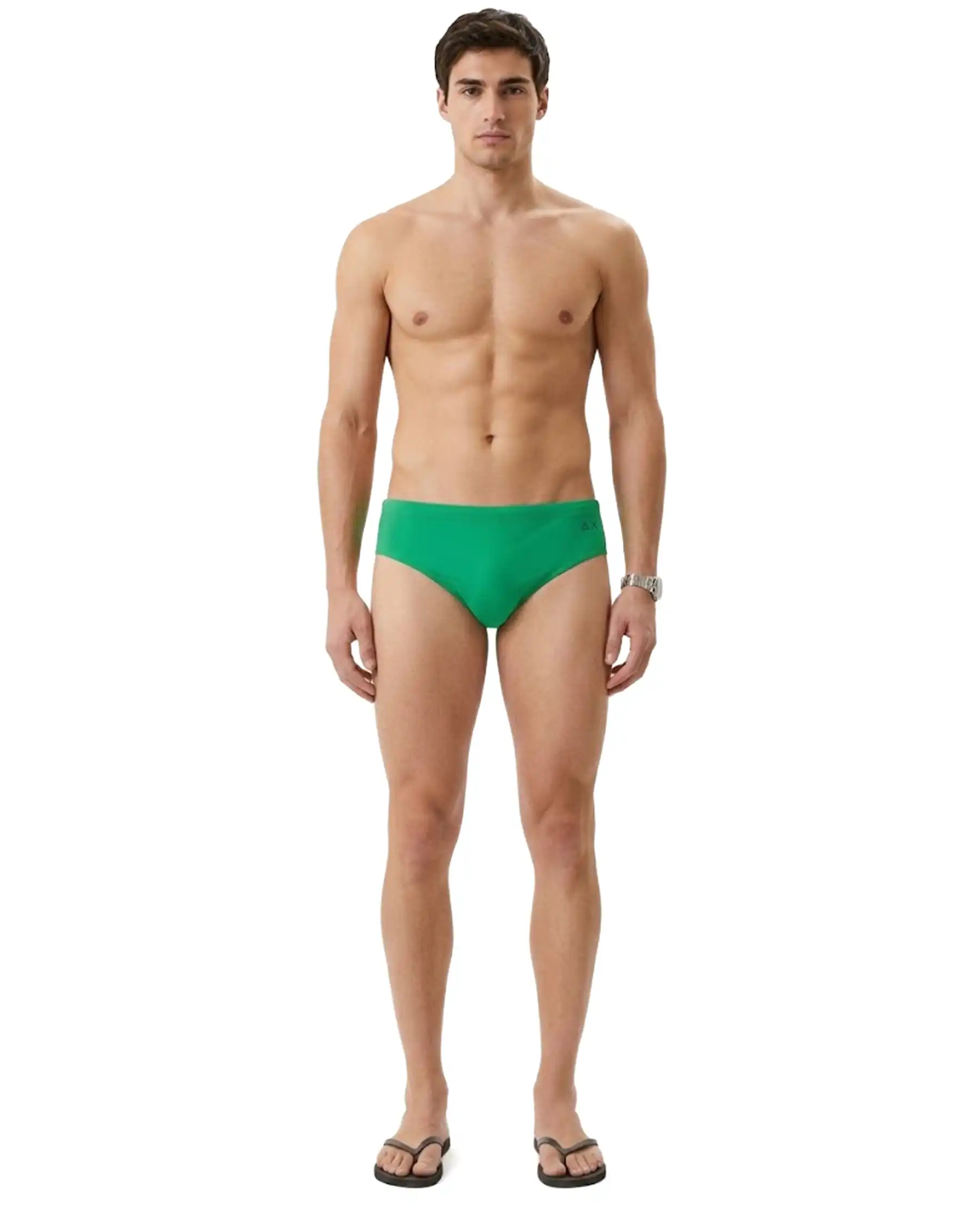SUN 68 SLIP BEACH SOLID VERDE