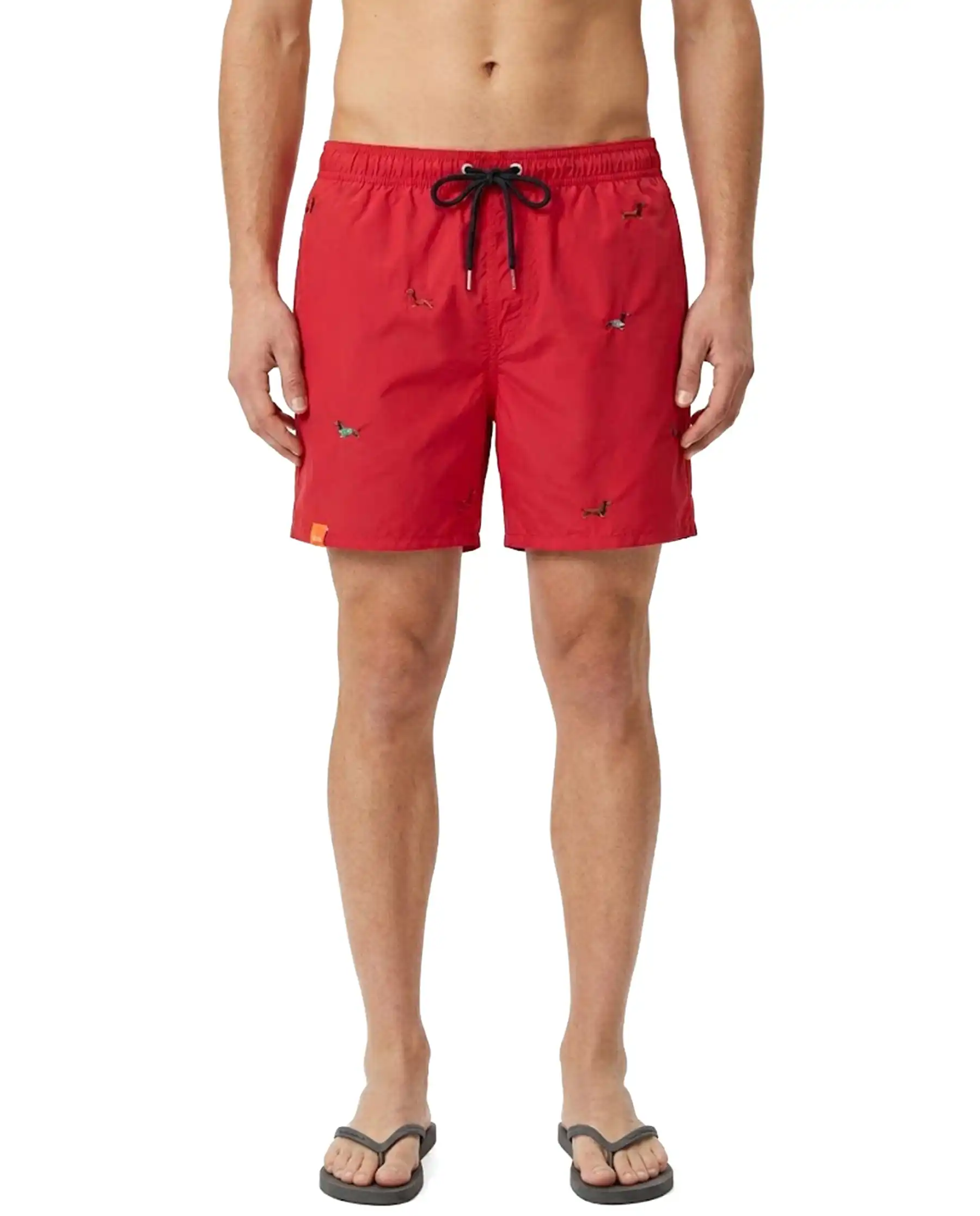 SUN 68 COSTUME EMBROIDERY ROSSO