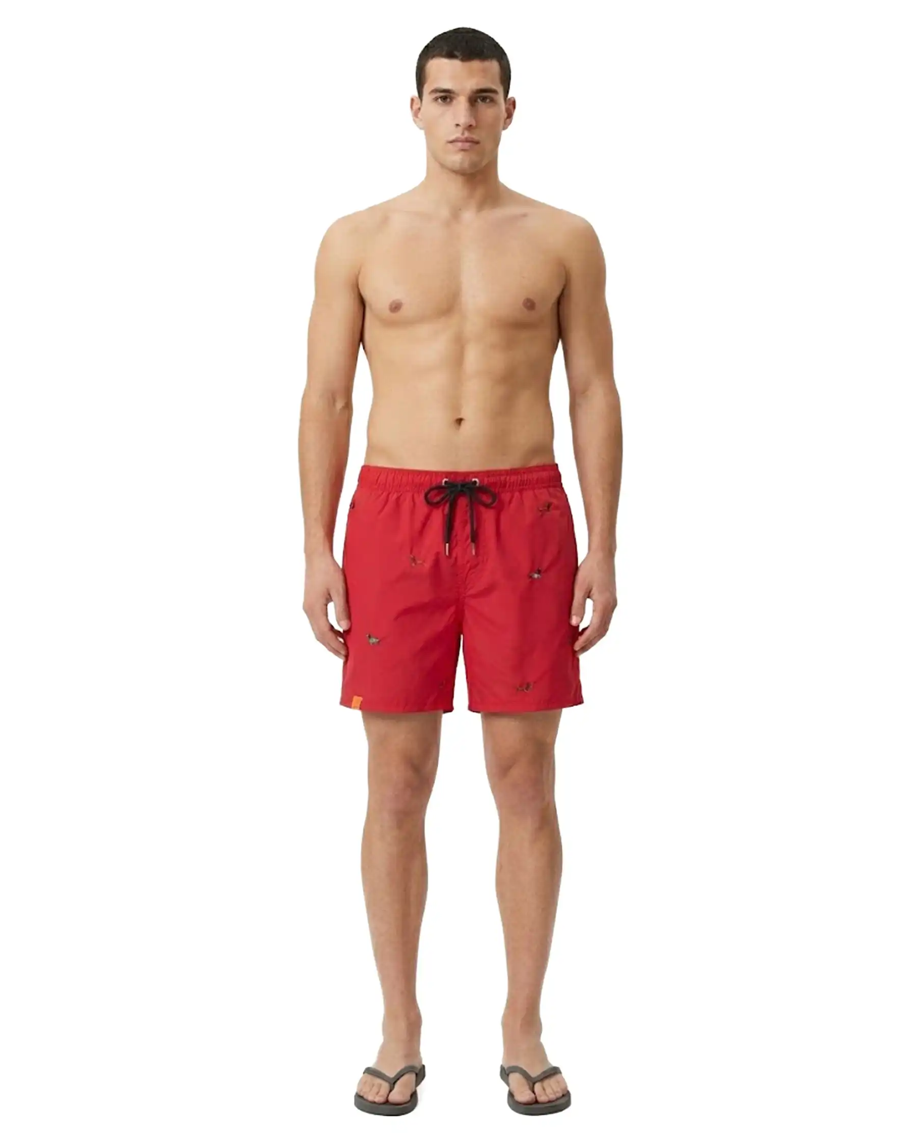 SUN 68 COSTUME EMBROIDERY ROSSO