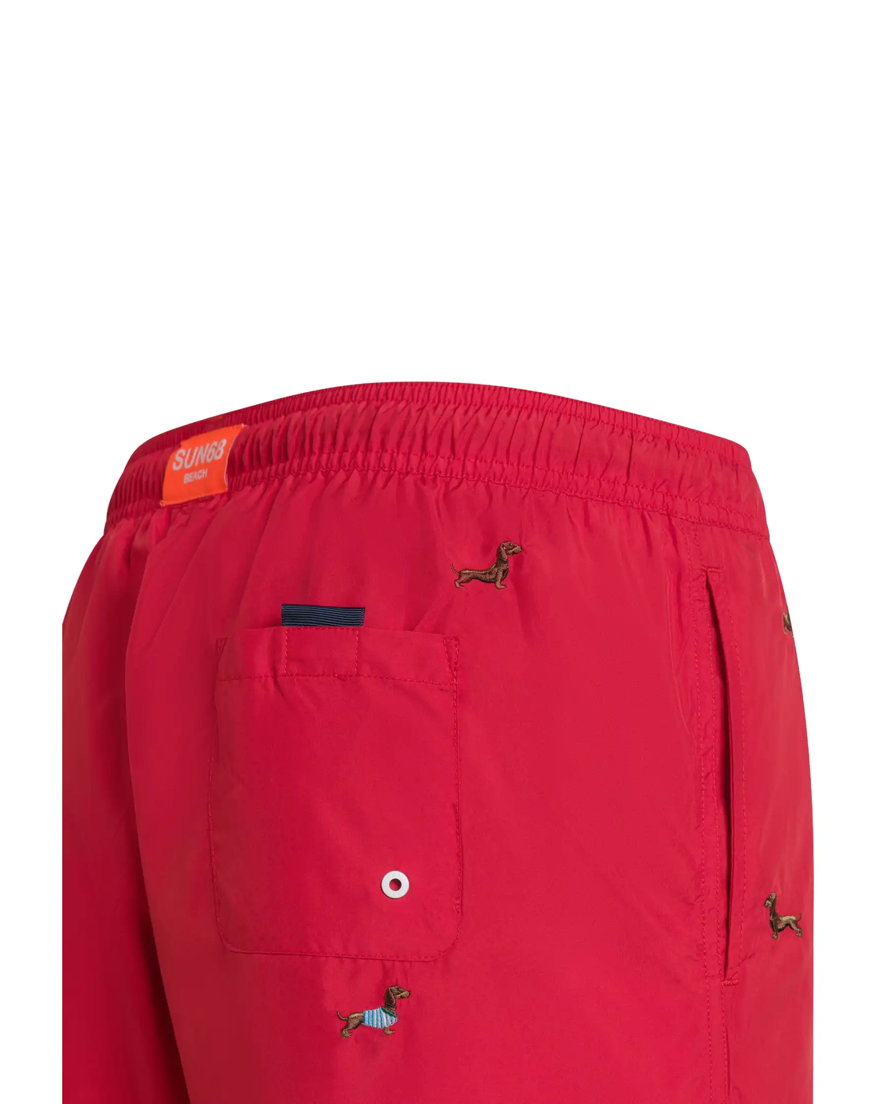 SUN 68 COSTUME EMBROIDERY ROSSO