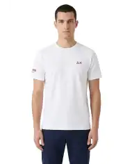 SUN 68 T-SHIRT BEACH BIANCO