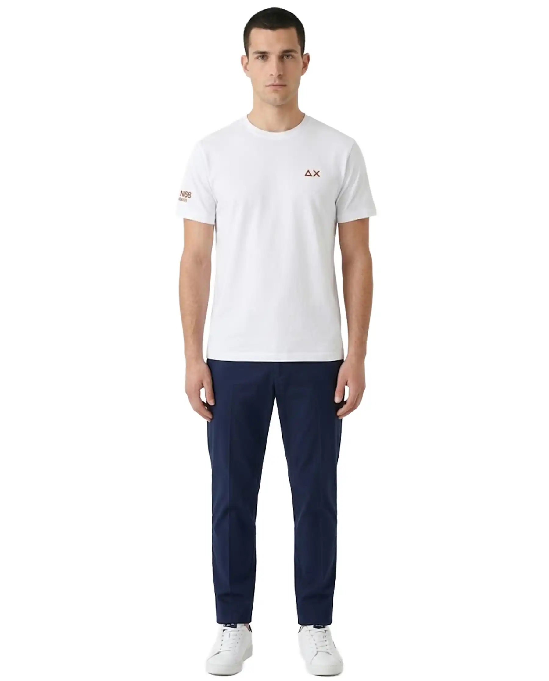 SUN 68 T-SHIRT BEACH BIANCO