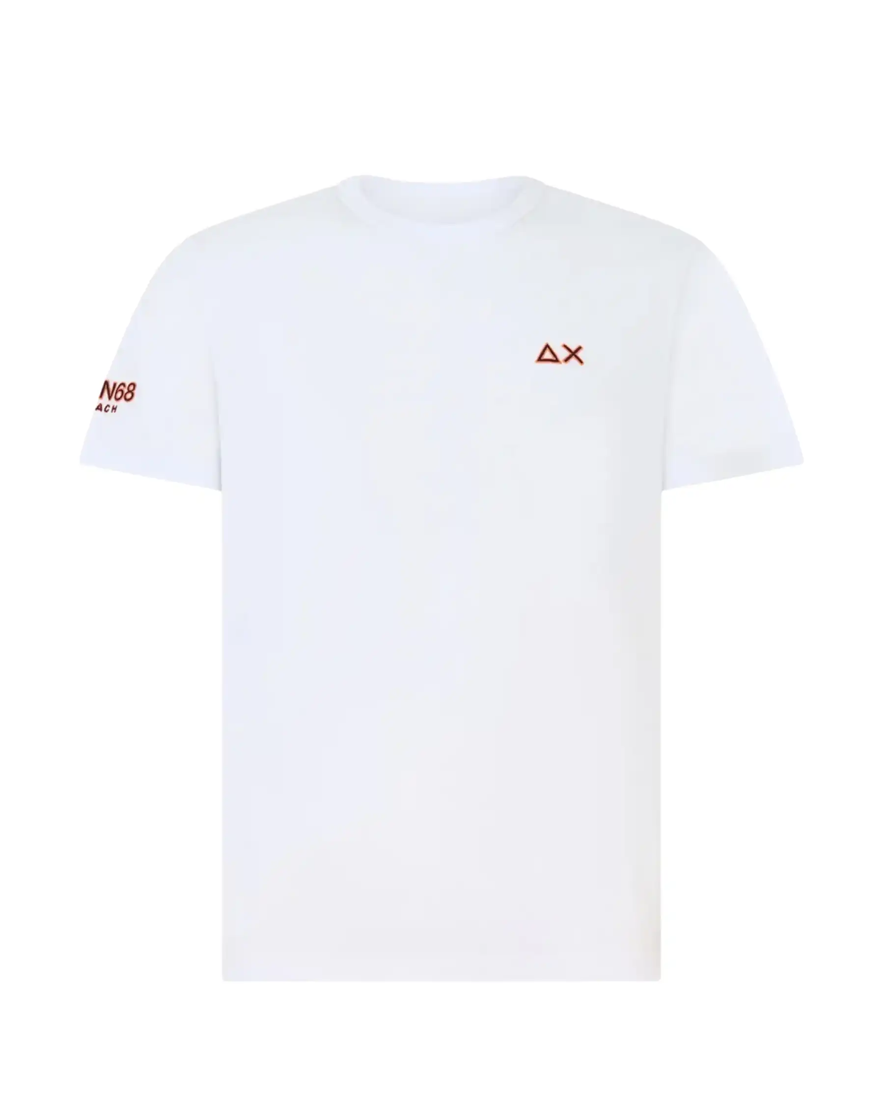 SUN 68 T-SHIRT BEACH BIANCO