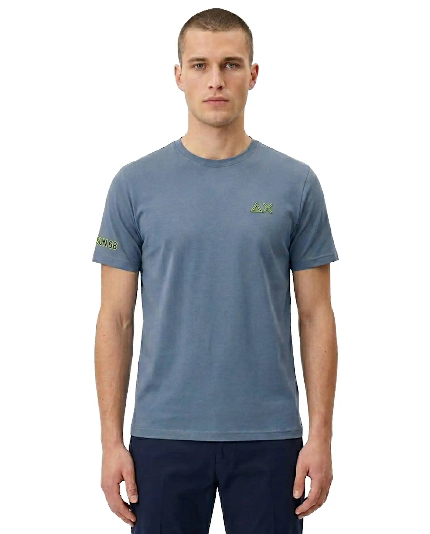SUN 68 T-SHIRT BEACH AZZURRO