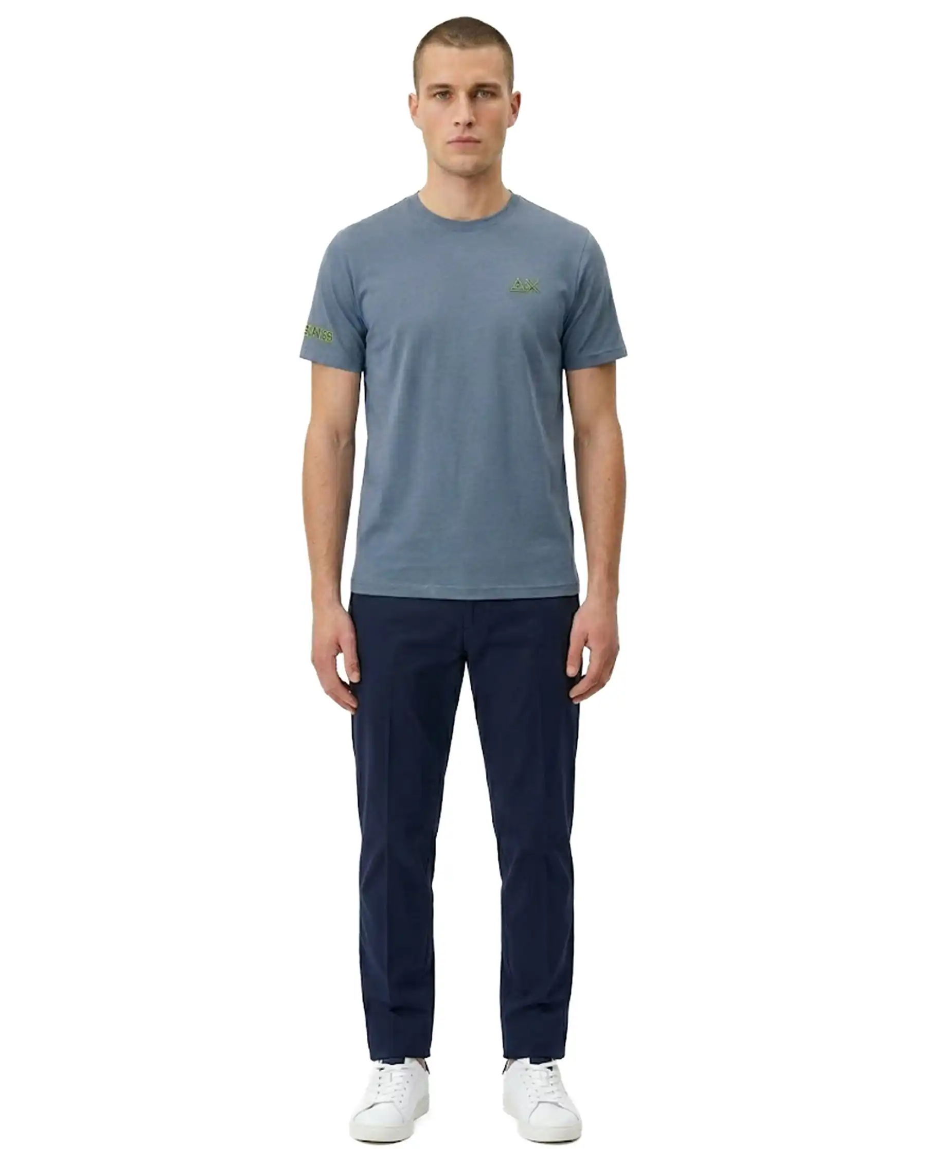 SUN 68 T-SHIRT BEACH AZZURRO