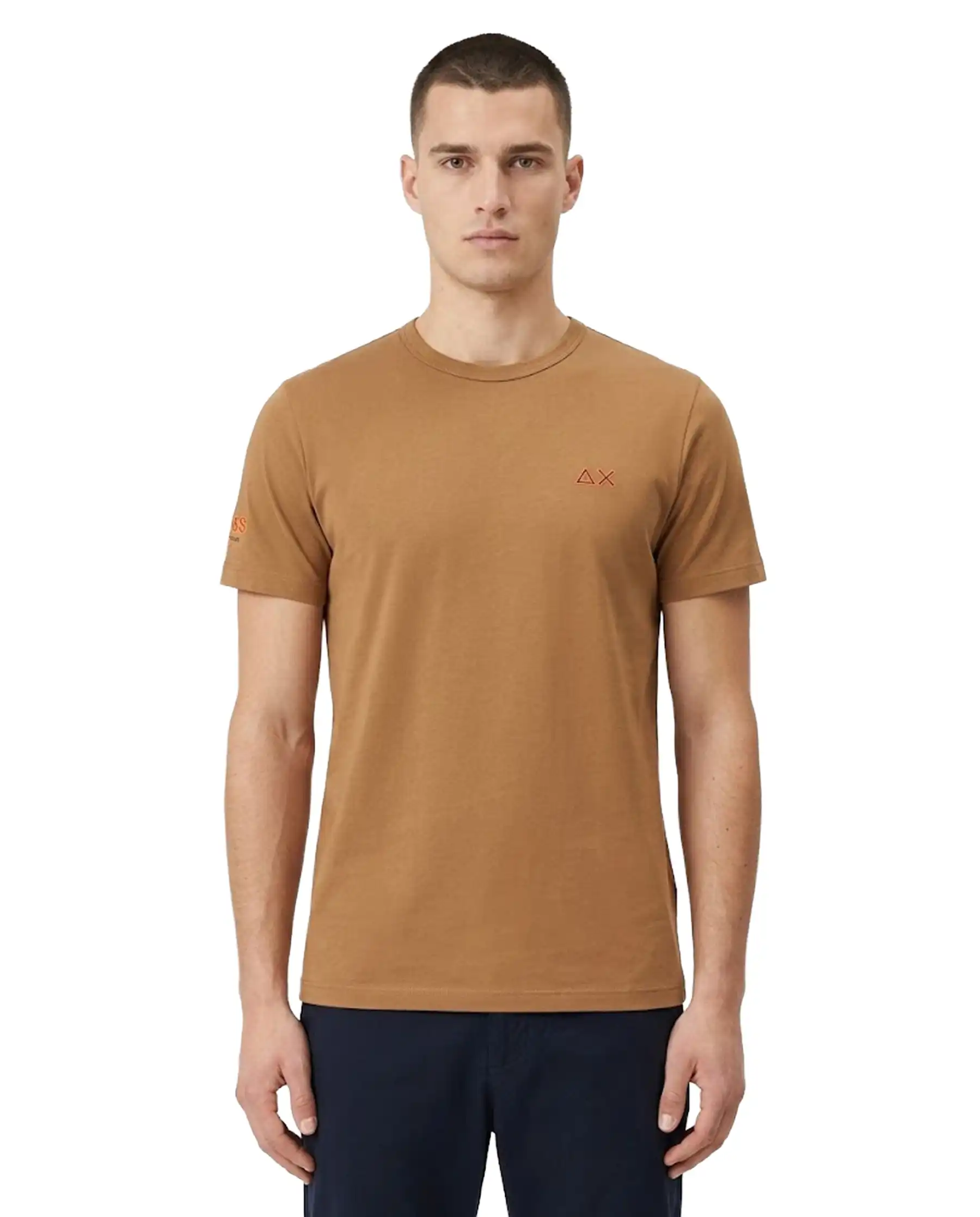 SUN 68 T-SHIRT BEACH CUOIO