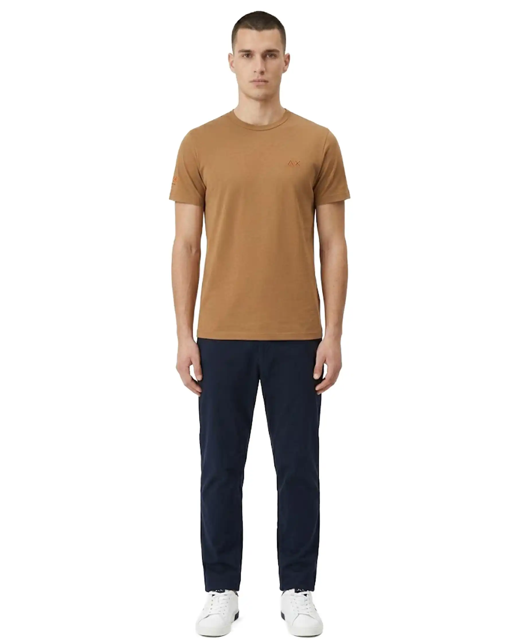 SUN 68 T-SHIRT BEACH CUOIO