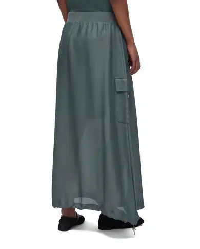 LIU JO GONNA LUNGA VERDE MILITARE