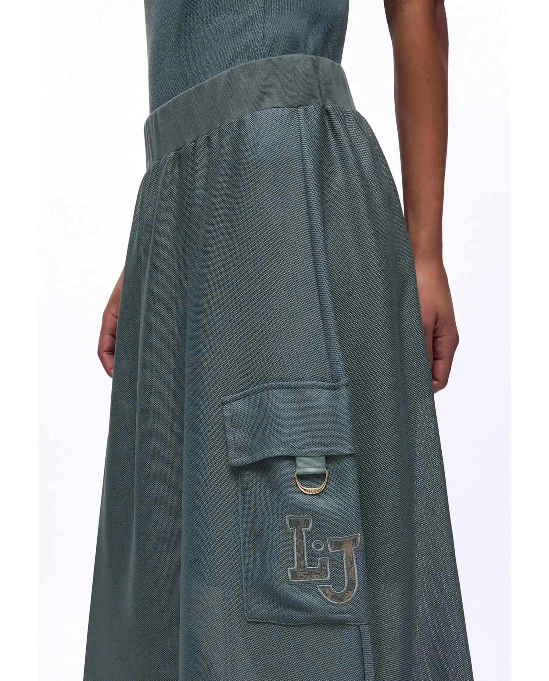 LIU JO GONNA LUNGA VERDE MILITARE