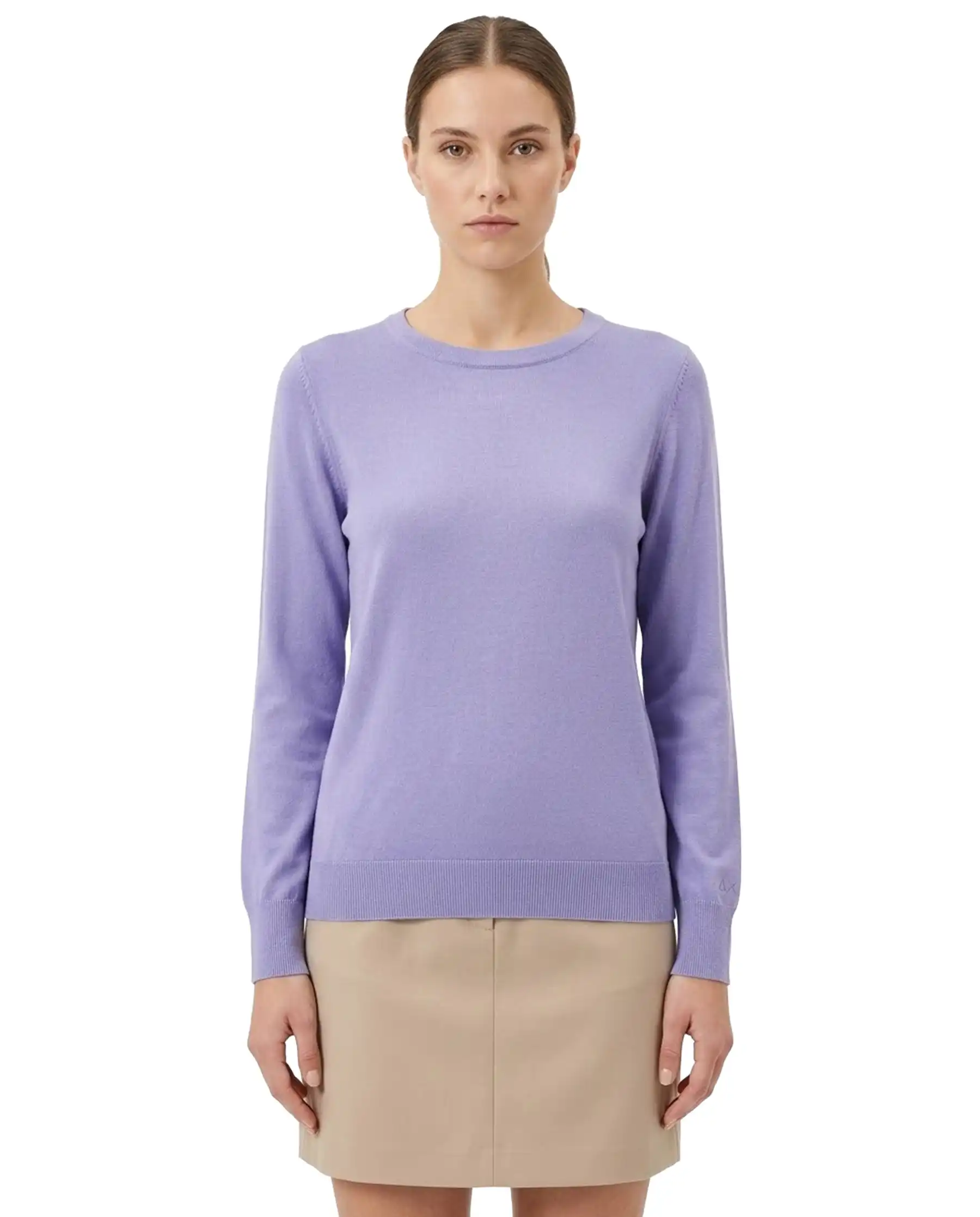 SUN 68 MAGLIA SWEATER BASIC LILLA