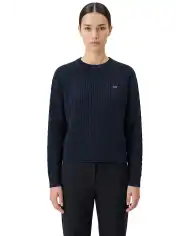 SUN 68 MAGLIA A TRECCE BOXY BLU
