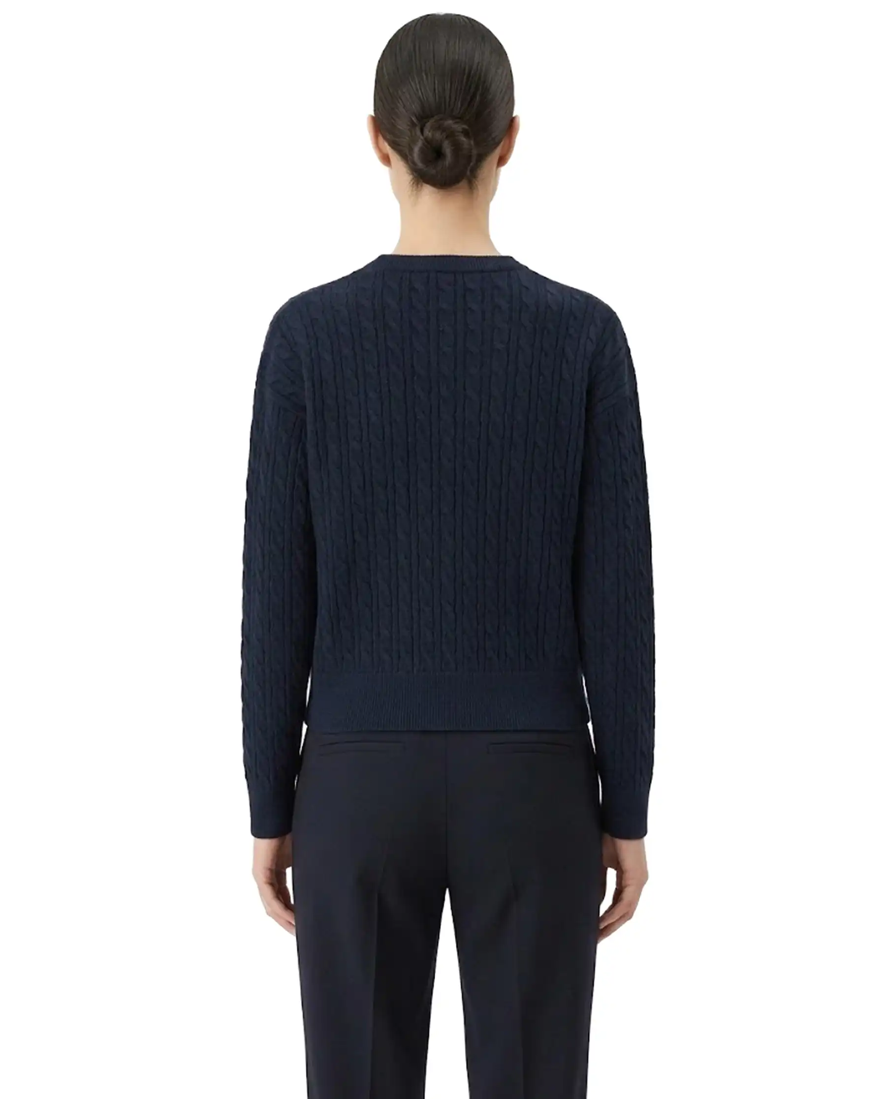 SUN 68 MAGLIA A TRECCE BOXY BLU