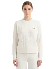 SUN 68 MAGLIA A TRECCE BOXY PANNA