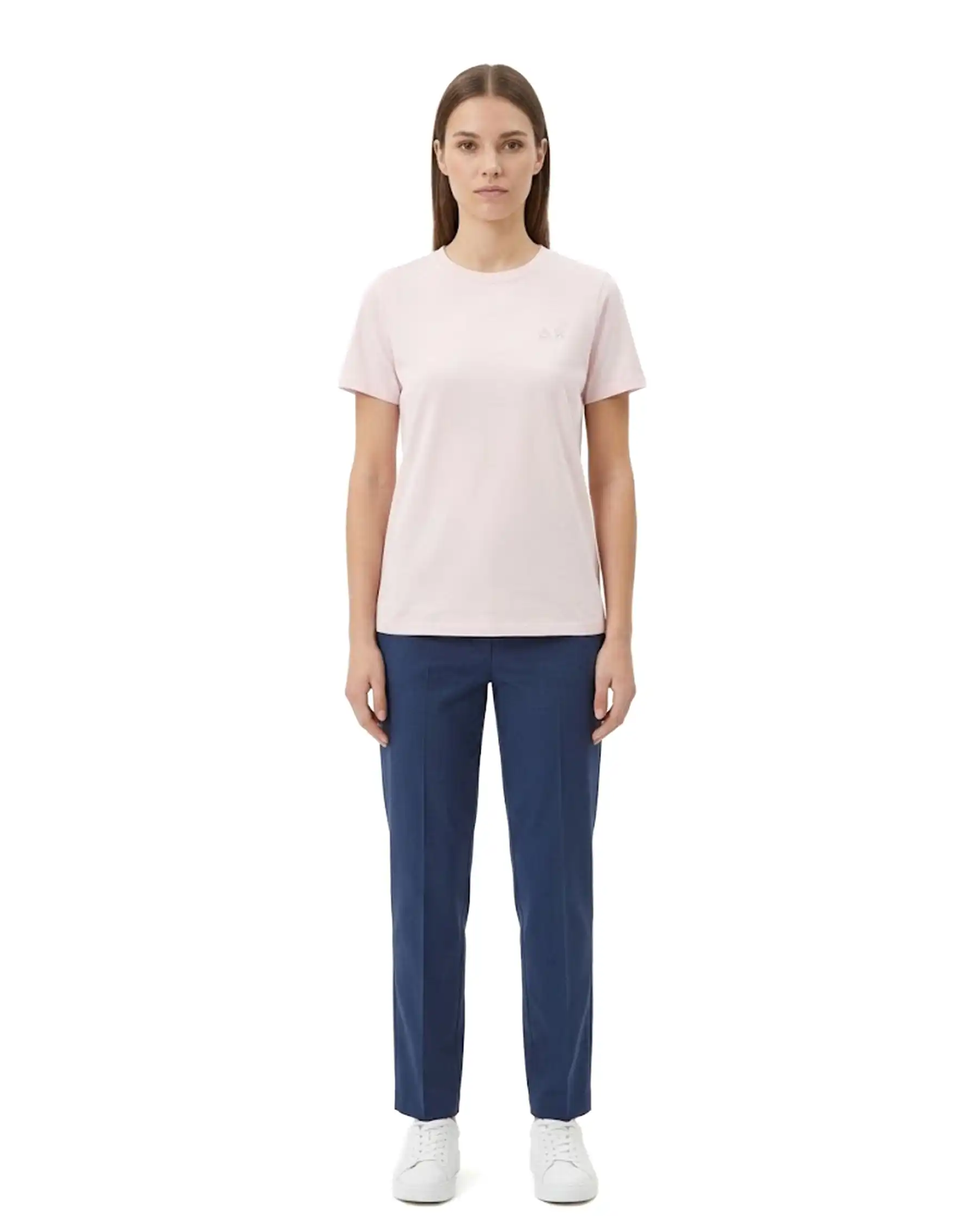 SUN 68 T-SHIRT PIQUET ROSA