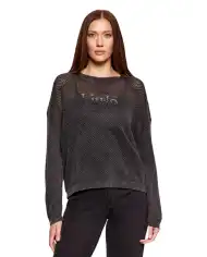 LIU JO MAGLIA TRAFORATA NERO