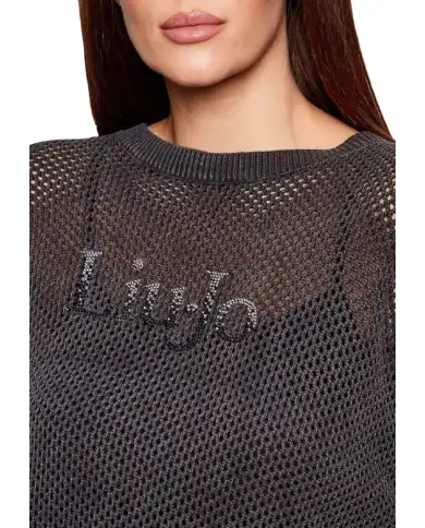 LIU JO MAGLIA TRAFORATA NERO