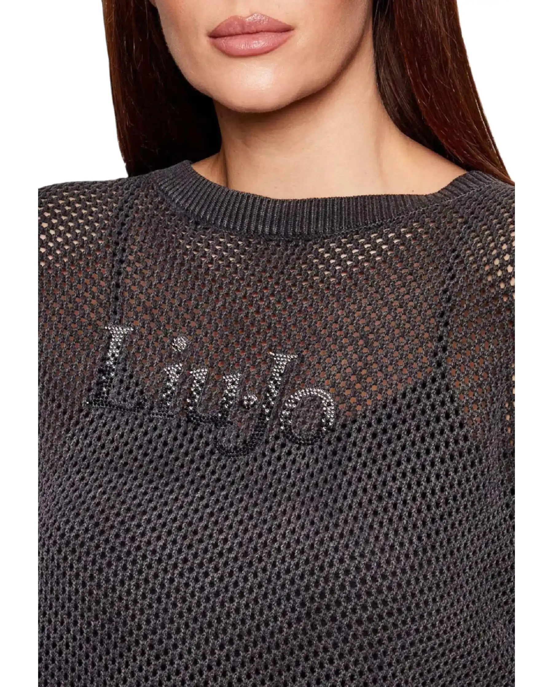 LIU JO MAGLIA TRAFORATA NERO