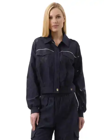 LIU JO GIACCA JACQUARD BLU