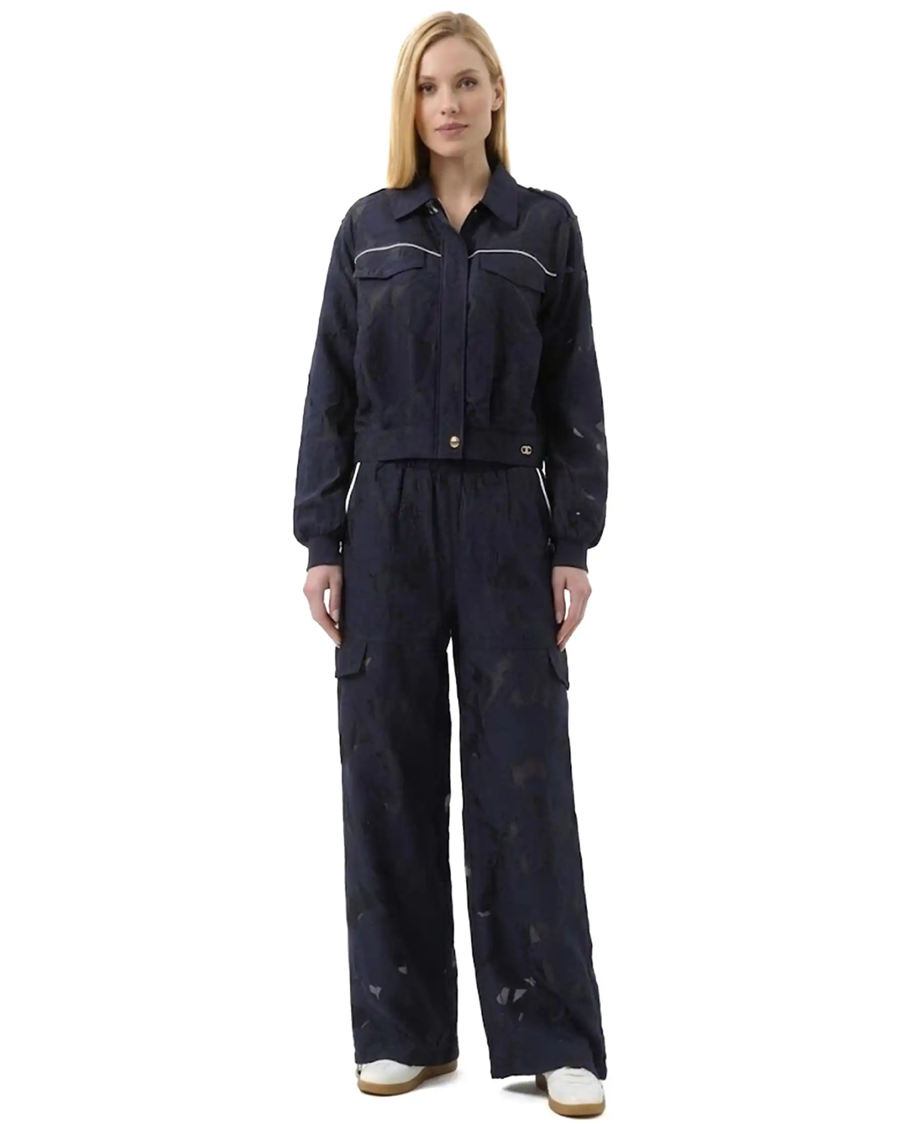 LIU JO GIACCA JACQUARD BLU