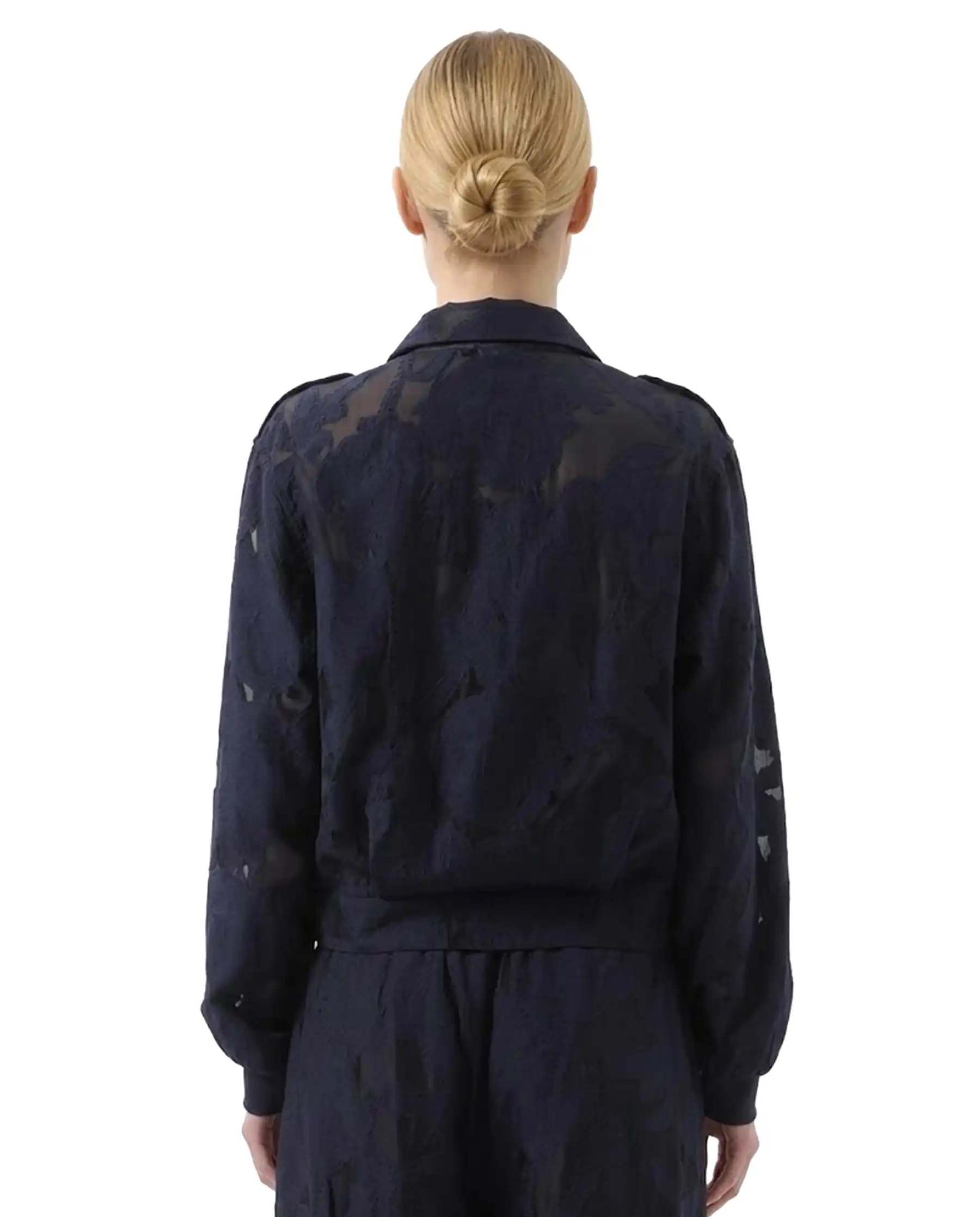 LIU JO GIACCA JACQUARD BLU