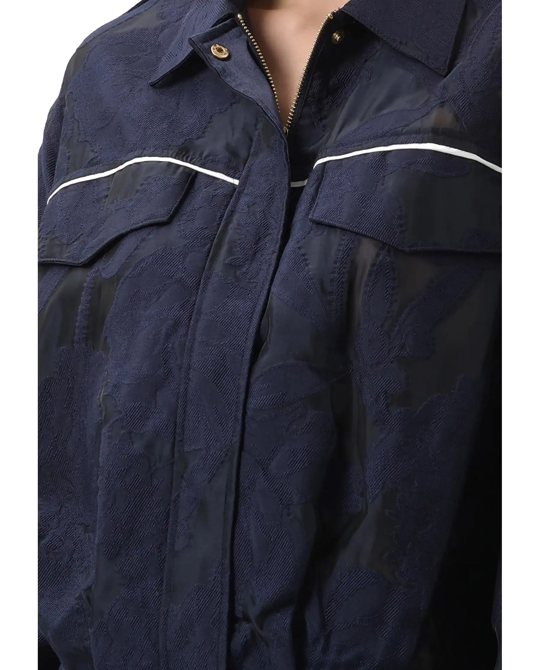 LIU JO GIACCA JACQUARD BLU