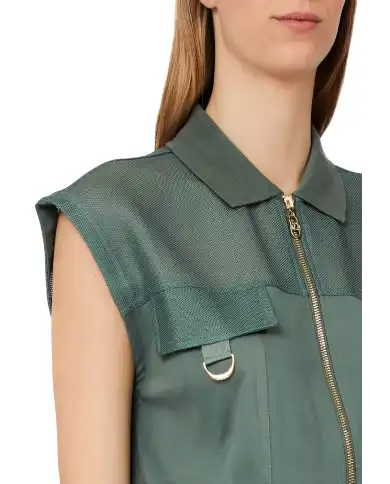 LIU JO GILET JERSEY VERDE MILITARE