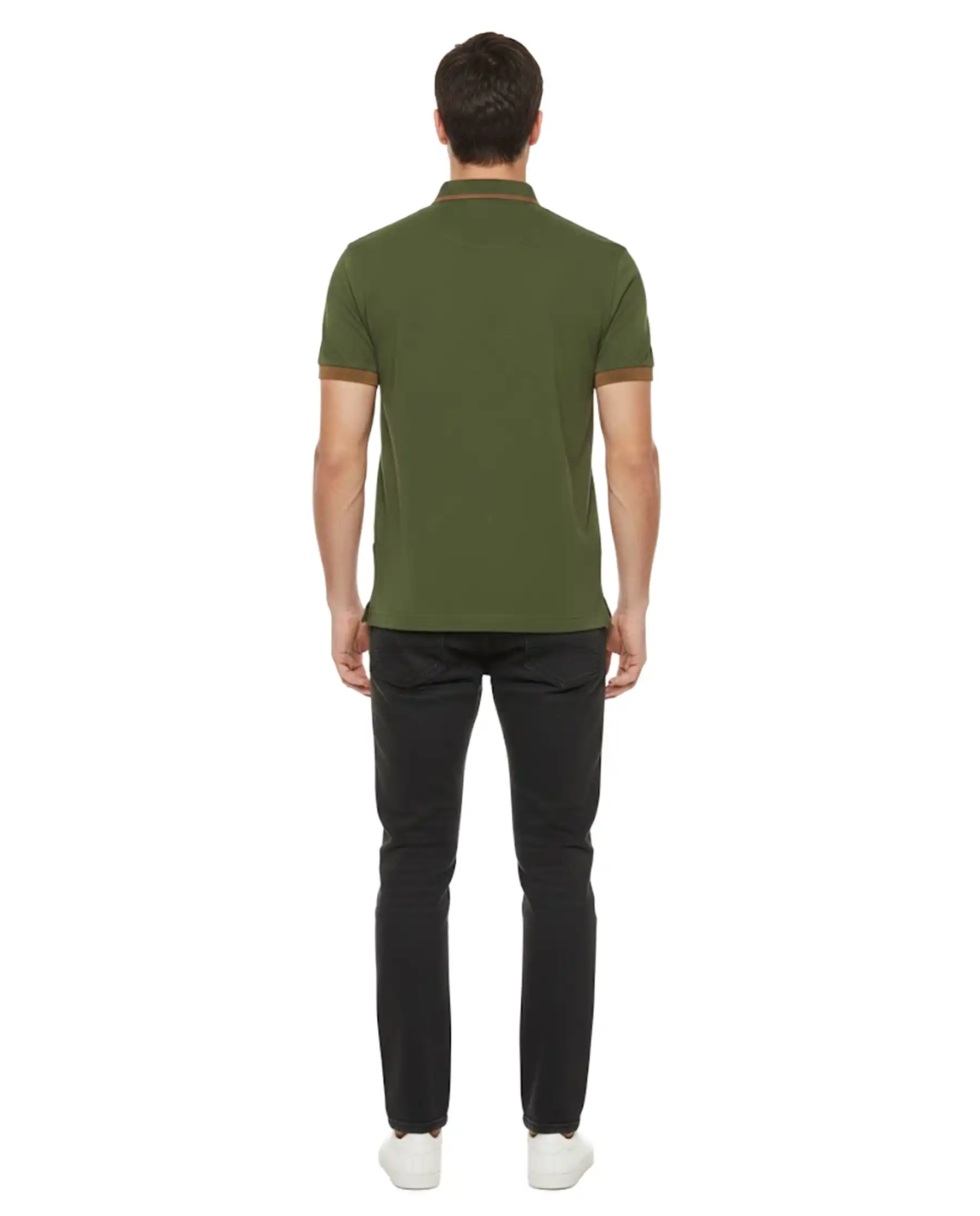 SUN 68 POLO BIG STRIPE VERDE MILITARE