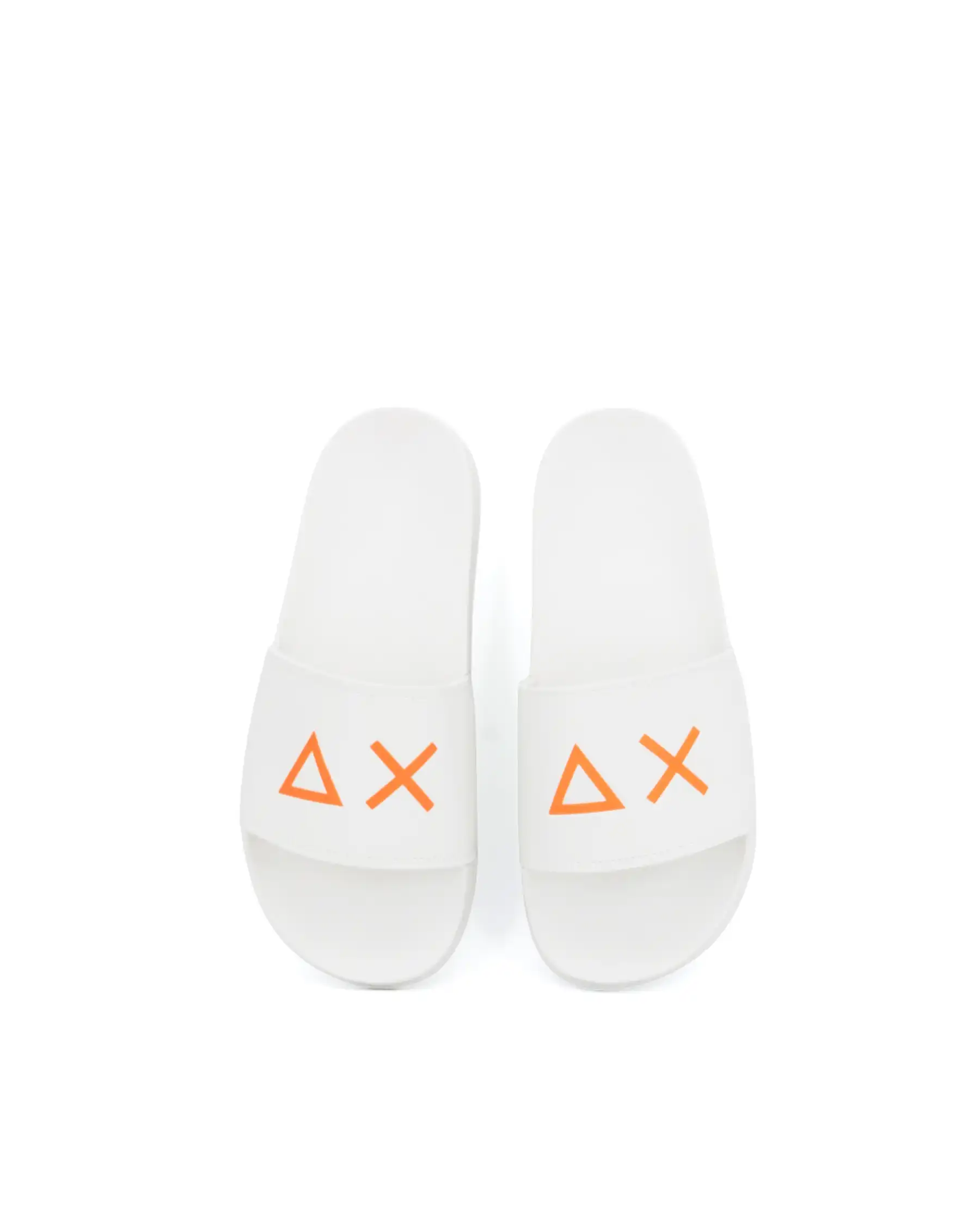 SUN 68 CIABATTE SLIPPERS LOGO BIANCO
