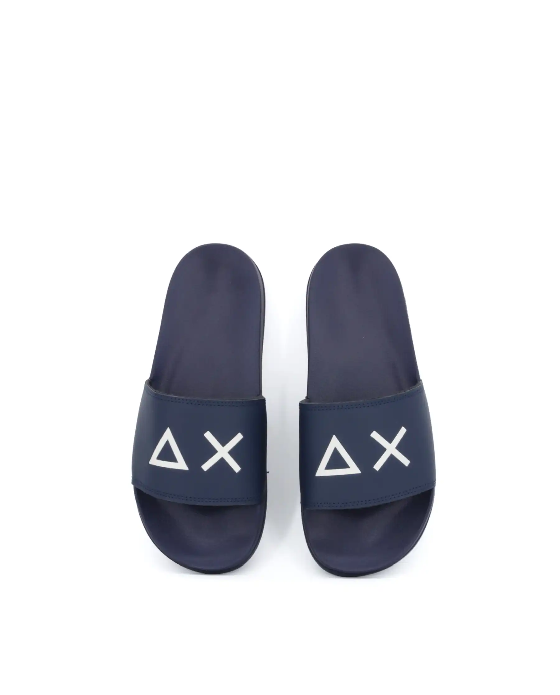 SUN 68 CIABATTE SLIPPERS LOGO BLU