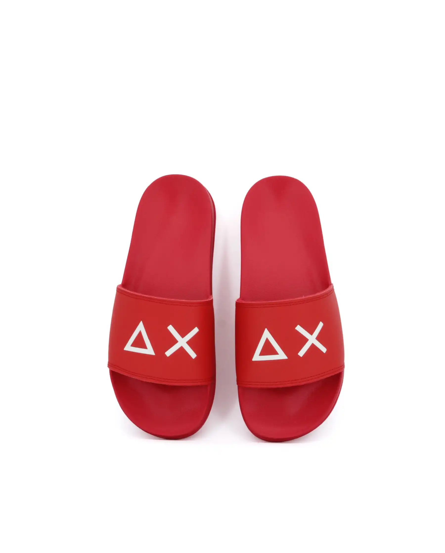 SUN 68 CIABATTE SLIPPERS LOGO ROSSO