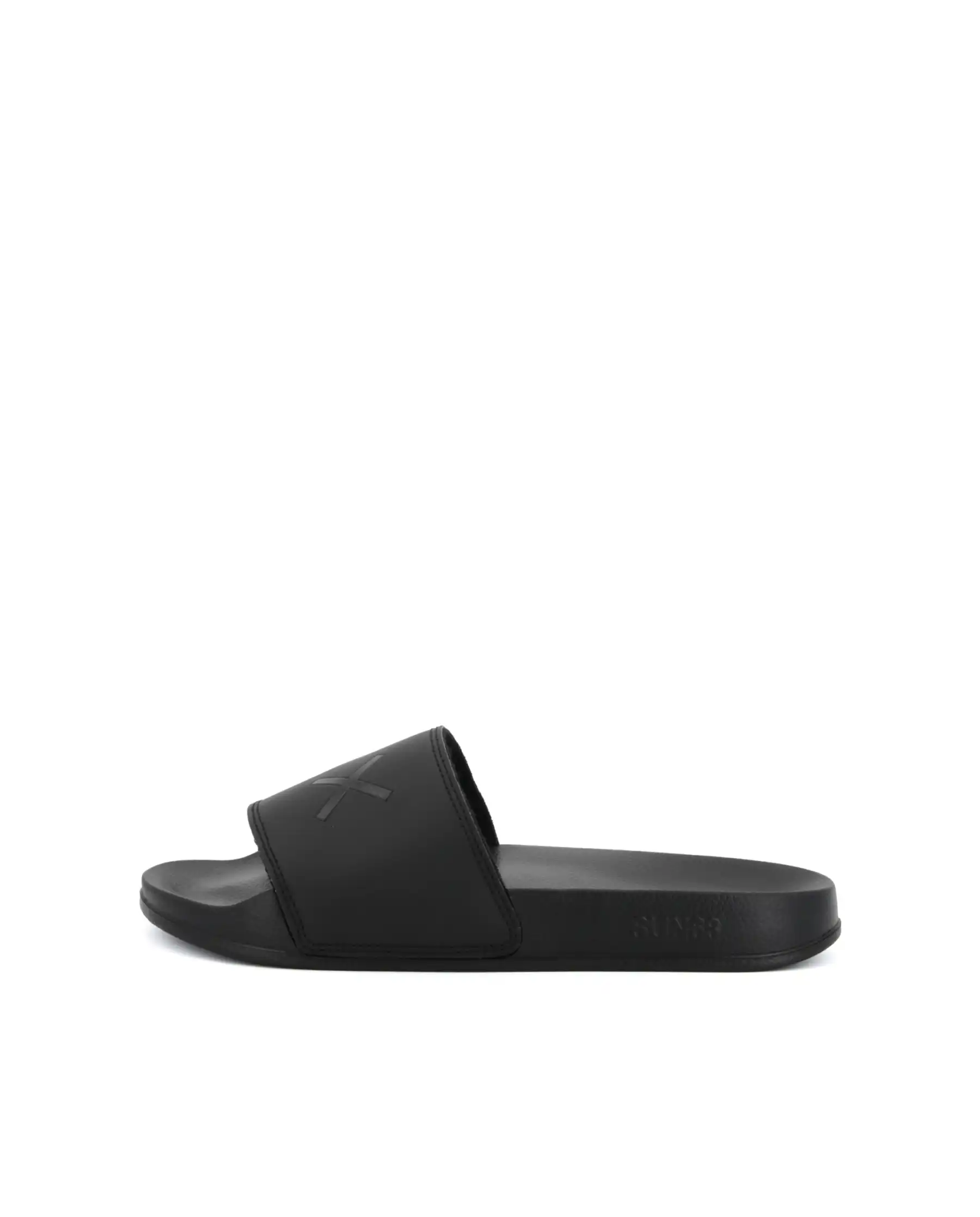 SUN 68 CIABATTE SLIPPERS LOGO NERO